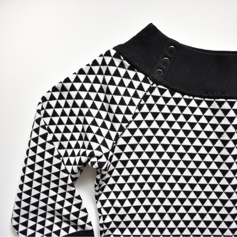 WHBM Geo Peplum Sweater